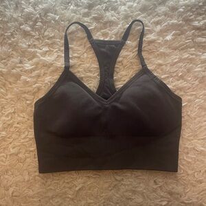 NUX Charcoal Racerback Sports Bra